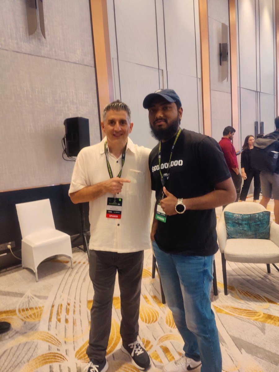 Saqline Mostak: With Jason, from one of the largest law firm SEO agencies, at Chiang Mai SEO Conference 2024